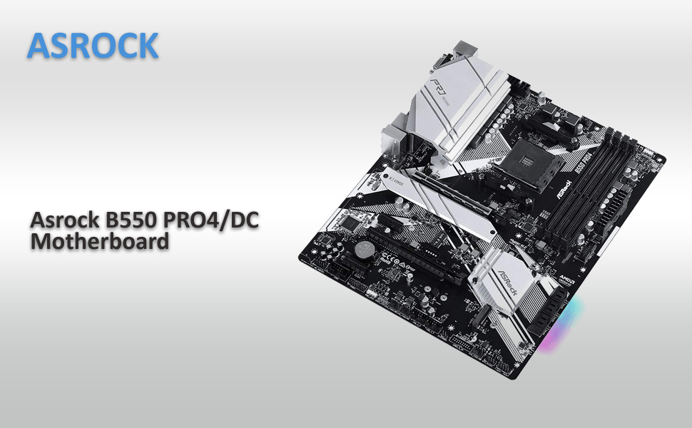 ASRock B550 Pro4 – ATX AM4 Motherboard with PCIe 4.0 | Dual M.2 | 128GB DDR4 Support | Ryzen 3000/5000 Compatibility