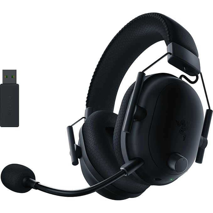 Razer BlackShark V2 Pro Wireless Gaming Headset - Black | THX 7.1 Spatial Surround Sound, 50mm Drivers, Detachable Mic - Compatible with PC, PS5, PS4, Switch - RZ04-03220100-R3M1