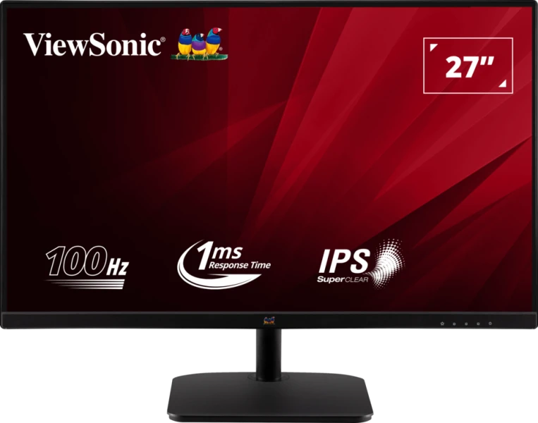 ViewSonic (USA Brand) VA2732-MH 68.58 Cm (27") Full HD SuperClear IPS Monitor | 100Hz Refresh Rate | 1ms Response Time | 109% sRGB | HDMI | VGA | Dual Speakers | Eye ProTech+ | Windows & Mac OS Tested | Borderless Design | Wall Mount