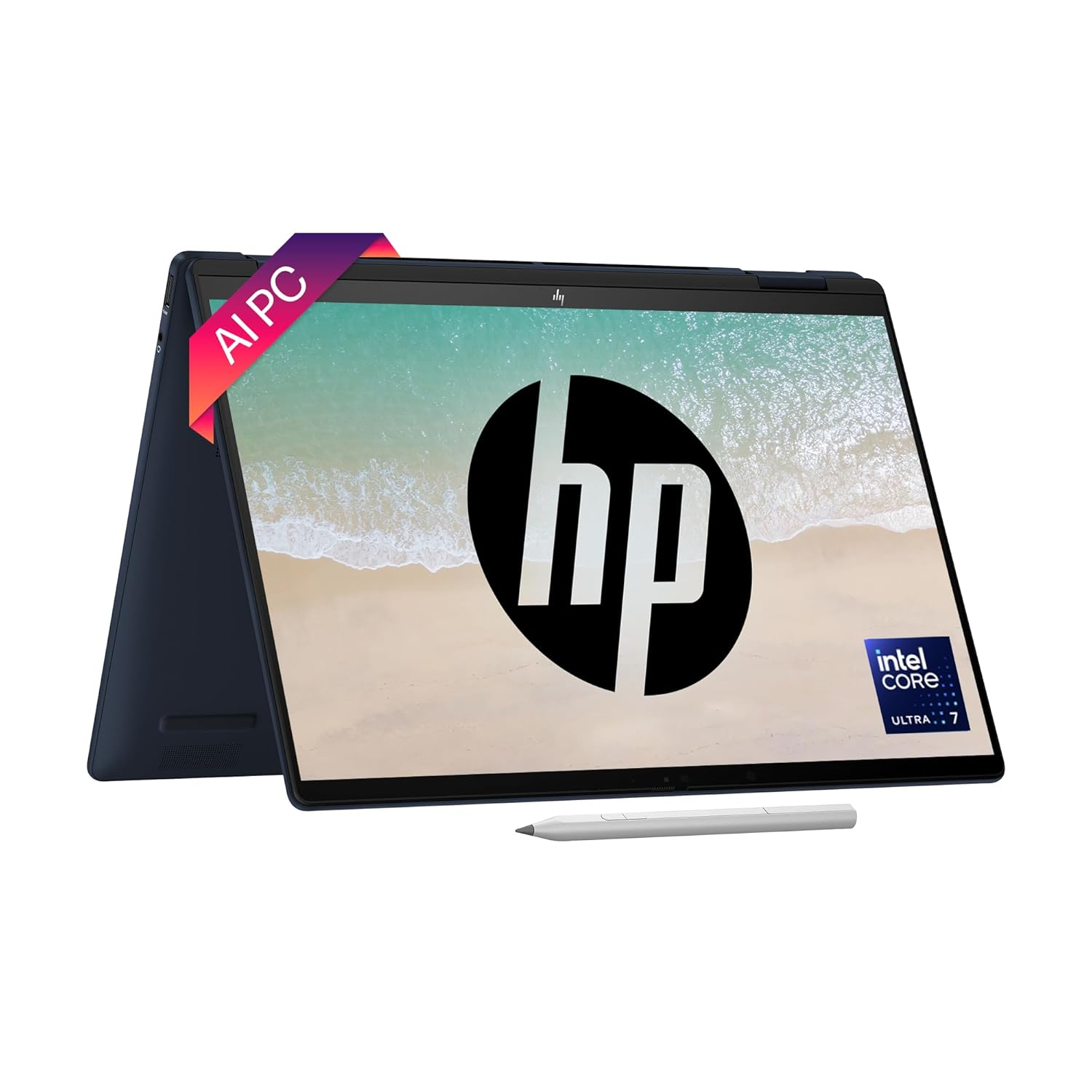 HP Envy x360 FC0100TU (2024) | Intel Core Ultra 7 155U | 14" 2.8K OLED Touch | 32GB LPDDR5 | 1TB SSD | Intel Graphics | Windows 11 Home | MS Office 2021 | 5MP IR Camera | Copilot Key | Poly Studio Audio | AI Enhanced | Blue | 1.44 kg