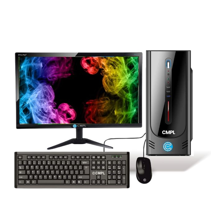 CMPL Silver | Intel Core i3-10100 | B560 | 4GB RAM | 1TB HDD | 21.5" IPS CMPL Monitor | Windows 10 Pro | Tower | DVD Writer | Wired KB+Mouse | 3-Year Warranty