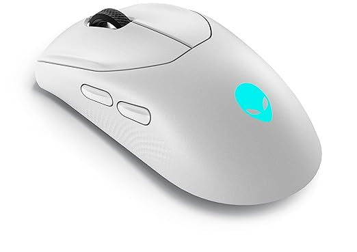 Alienware Tri-Mode Gaming Mouse AW720M | 26,000 DPI | Fast Charging | Adjustable Scroll | RGB Lighting | 70M Clicks | Lunar Light