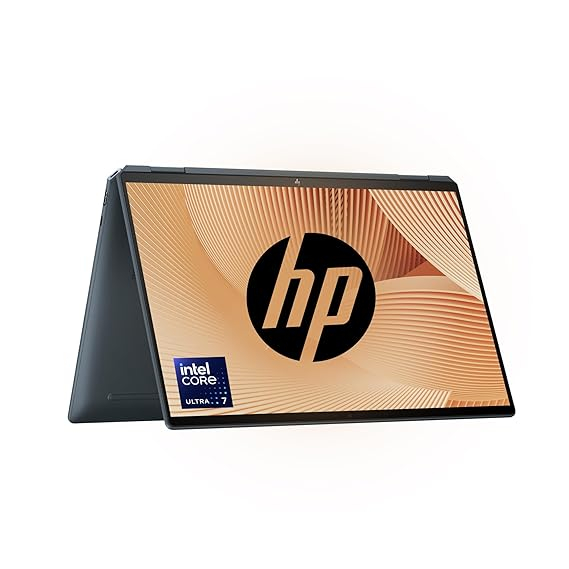 HP Spectre x360 AI Laptop, Intel Core Ultra 7 155H, 12 TOPS, 32GB LPDDR5x, 1TB SSD (Win11, Office21, Blue, 1.9kg), Touchscreen, 2.8K, OLED, 16-inch(40.6cm), Intel Arc graphics, 9MP IR camera, aa0664TX