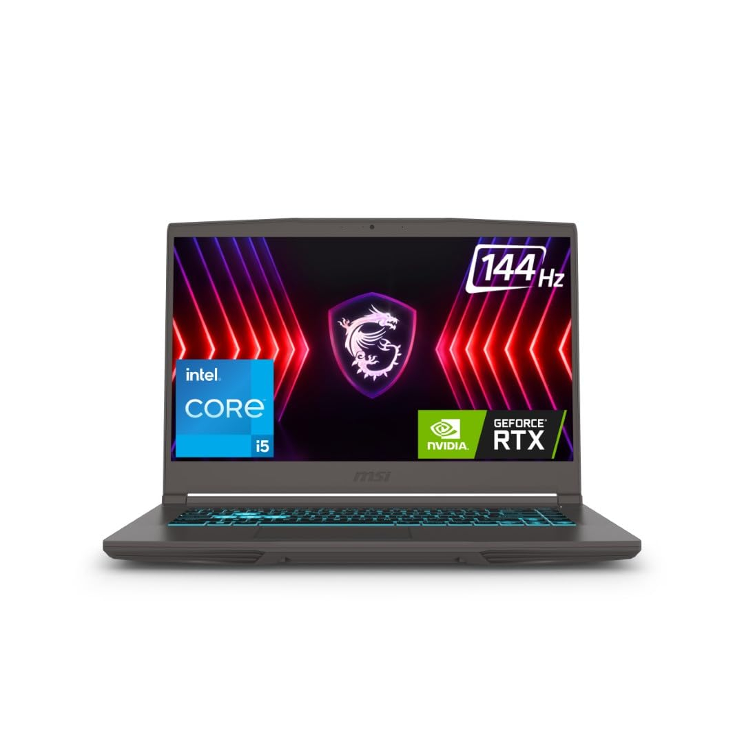 MSI Thin 15 Gaming Laptop, 13th Gen Intel Core i5-13420H, 40 cm (15.6") FHD 144Hz, 16GB RAM, 512GB NVMe SSD, NVIDIA GeForce RTX 3050 4GB, Windows 11 Home, Cosmos Gray, 1.86 kg (B13UC-125IN)