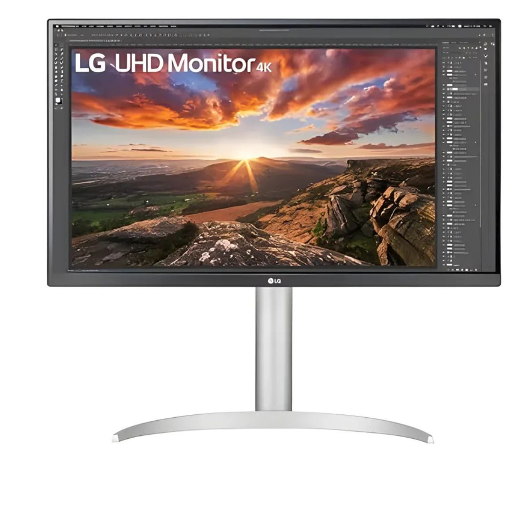 LG 27UP850K-W 27-Inch UHD 4K IPS Monitor (3840×2160, HDR 400, DCI-P3 95%, USB-C 90W PD, HDMI×2, DisplayPort, USB 3.0 Hub, Adjustable Stand, Silver)