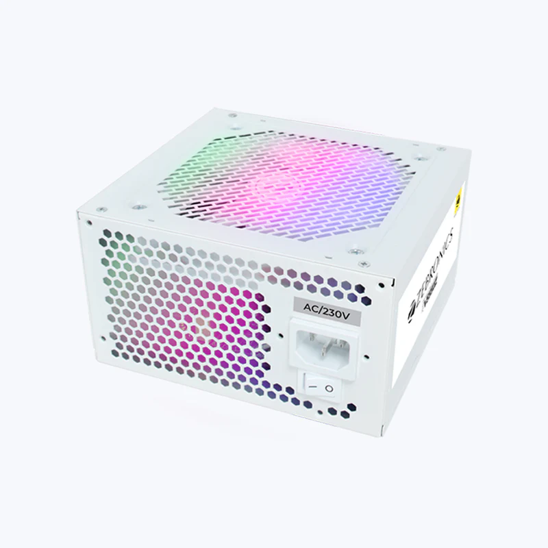 Zebronics VS550Z RGB 550W Gaming Power Supply Unit with 4 SATA Cables (White)