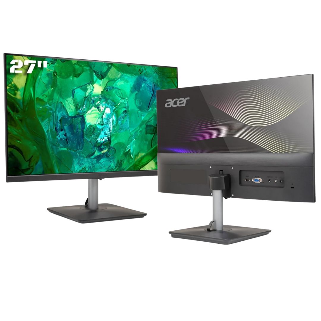 Acer RS272 27″ Full HD IPS Ultra-Thin Monitor | 120Hz | 1ms | Dual Glass Design | Mood Light | Stereo Speakers | Eye Care