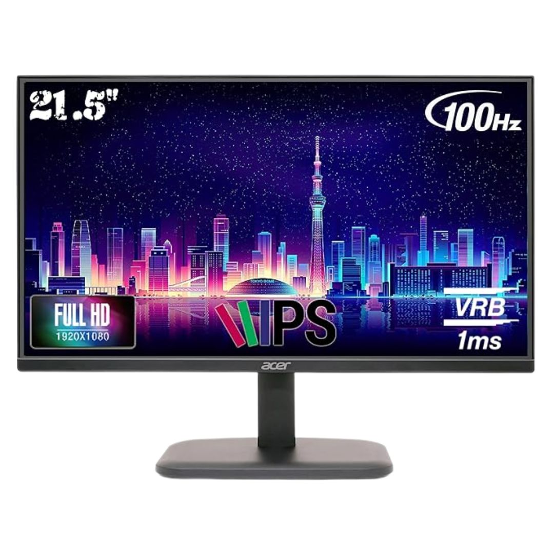 Acer EK220Q E3 21.5″ IPS Full HD Monitor | 100Hz | 1ms VRB | HDMI & VGA | AMD FreeSync | Eye Care | Black
