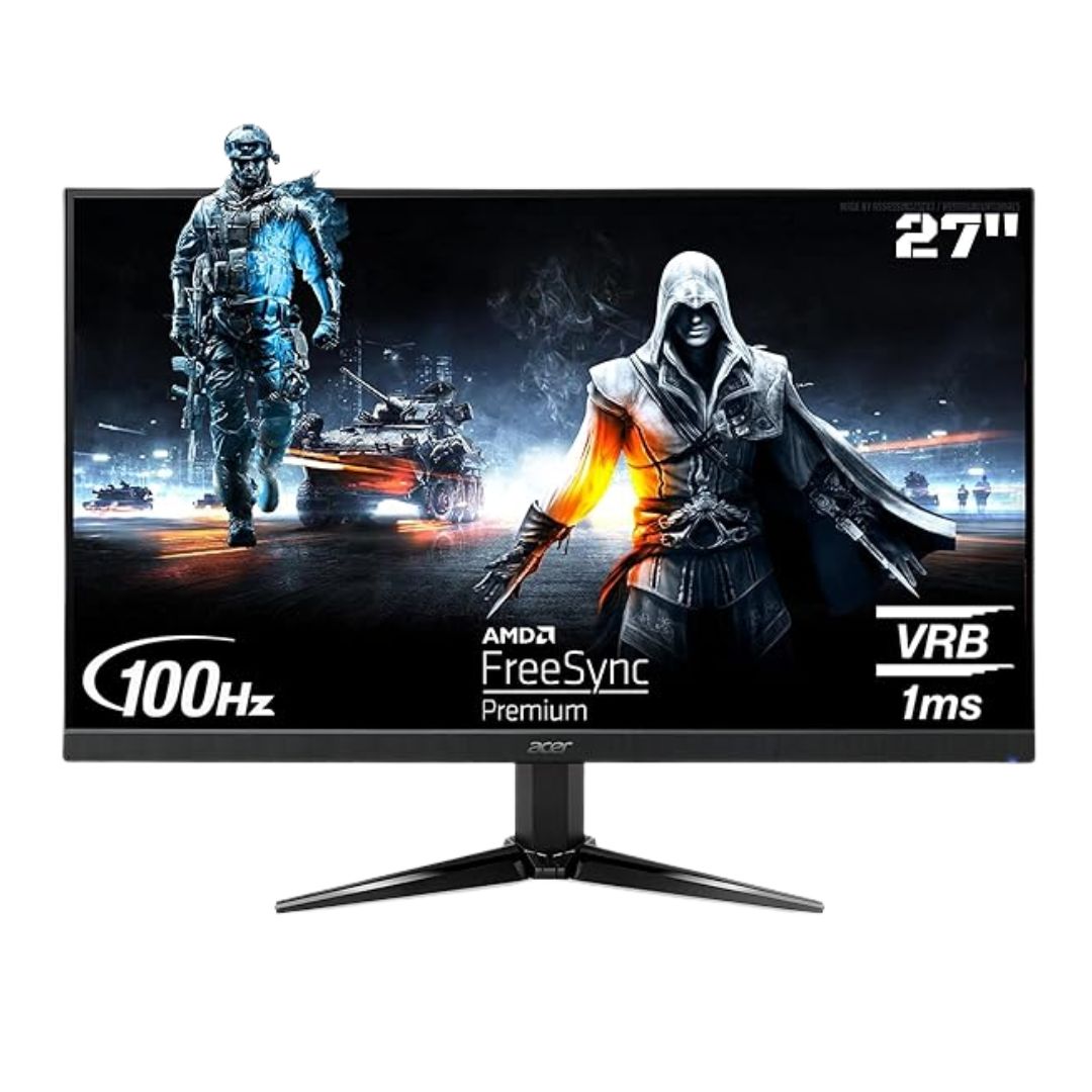 Acer Nitro QG271 27″ Full HD Gaming Monitor | VA Panel | 1ms VRB | 100Hz Refresh | AMD FreeSync | HDMI & VGA | Eye Care