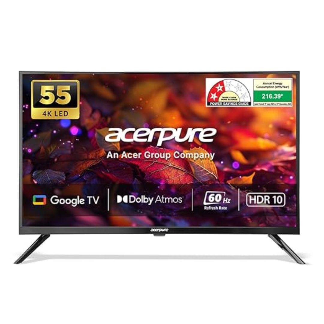 acerpure 140 cm (55-inch) Swift Series UHD LED Smart Google TV | Dolby Audio | Google OS | AP55UG96MST5 (Black)