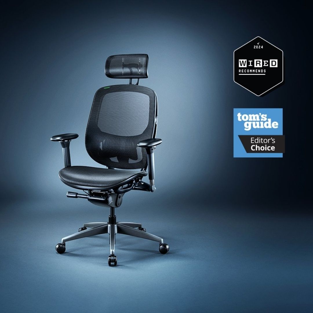 Razer Fujin Pro Mesh Ergonomic Gaming Chair (4D Armrests, 136° Recline, Adjustable Headrest, Aluminum Frame) – Black (RZ38-04940100-R3U1)