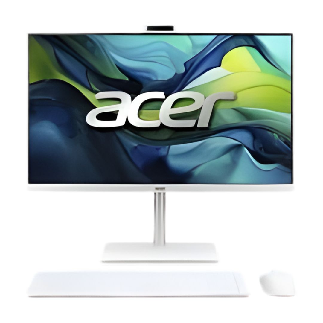 Acer Aspire C24 All-in-One Desktop | Intel Core i5-13420H | 16GB DDR4 RAM | 512GB SSD | 23.8" FHD IPS | Windows 11 Home | Office 2024 | Wireless Keyboard & Mouse | Classy White | UD.311SI.00Z