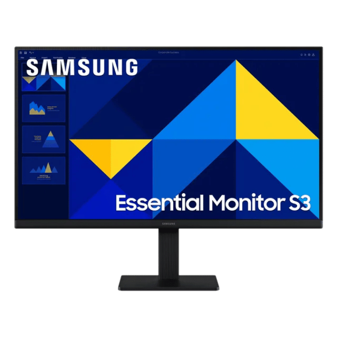 Samsung Essential S3 22 Inch Monitor, Full HD IPS Panel, 1920 x 1080 Resolution, 100Hz Refresh Rate, 5ms Response Time, HDMI VGA Monitor, Flicker Free Display, Office Monitor, LS22D304GAWXXL